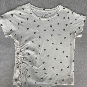 Lucky Brand: Cream Heart T-shirt